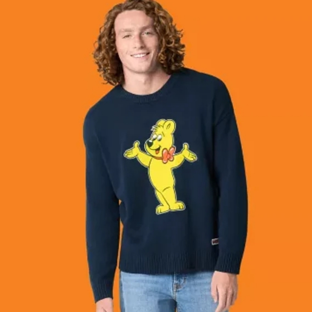 Haribo x JCPenney Men's crew neck sweater  Golden Bear Sz. XL